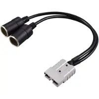 TRU COMPONENTS Hochstrom Batteriesteckverbinder auf 2x KFZ Zigarettenanzünder-Buchse TC-1219570