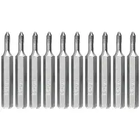 Bernstein 6-340-Y00 Bit-Set Qualitätsstahl sandgestrahlt vernickelt 10 St.