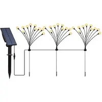 Lumisky Set Mit 3 Solarleuchtfeuern Und 30 Kugeln LYRA h70cm