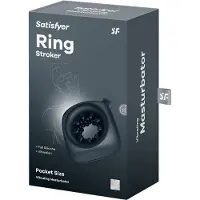 Satisfyer Ring Stroker - Akku-Vibrator-Masturbator (Schwarz)