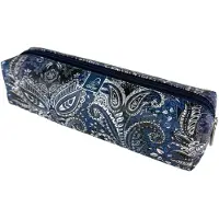 EV-CORP Piórnik szkolny młodzieżowy prostokąt kostka Ornament Blue