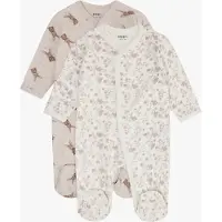 Pippi Baby Onesie mit Füßen 2er-Pack, Violet Ice, 50