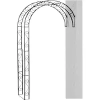 Siena Garden Rosenbogen 'Cambridge', Siena Garden aus Metall, B130 x T35cm x H245cm