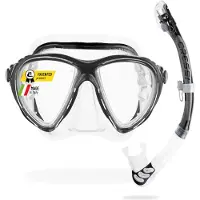 Cressi Evo Big Eyes And Alpha Ultra Dry Schnorchelset