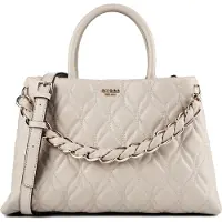 GUESS Damen Handtaschen Maxine Girlfriend Satchel - Gebroken Wit - Größe ONESIZE
