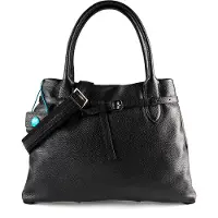 Gabs Leder Schultertasche Umhängetasche Elif TG Shoulder Bag Nero schwarz