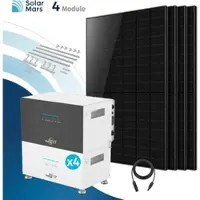 SolarMars Balkonkraftwerk 2000 Watt mit Speicher SunEnergyXT 500 Set - 2000Wp ‚Äì 4 Module üî• / 4x B500 / Ziegeldach