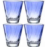 Leonardo Trinkglas Twist 215 ml, 4 Stück, Blau, Glas