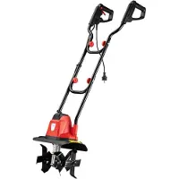Wiltec Elektro Bodenfräse 1050 W mit 380 U/min, Kultivator mit 220 mm Arbeitstiefe, Gartenfräse mit 16 Klingen, Bodenhacke mit ergonomischem Handgriff
