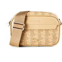 Lacoste Umhängetasche The Blend Reporter Bag Mono Viennois Otter hellbraun