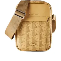Lacoste Umhängetasche The Blend vertical Camera Bag Mono Viennois Otter hellbraun