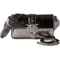 Pinko Love One Handtasche im klassischen Design, Silberfarben