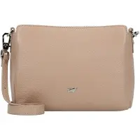 Braun Büffel Umhängetasche HANNA Umhängetasche Reißverschluss beige Damen - Leder