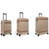 The Chesterfield Brand mit Laptopfach Zuna Trolley-Set S+ / M / L Champagne taupe 55cm