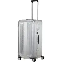 BOSS | Samsonite großer Koffer aus silberfarbenem Aluminium 80 cm Grösse ONESI
