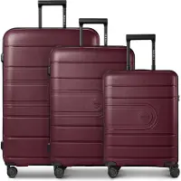 Redolz Essentials 11 Trolley Set 3-teilig Burgundy weinrot 56cm