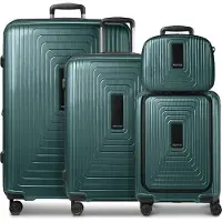 Redolz Essentials14 4-Rollen Kofferset Beautycase 4tlg mit Dehnfalte Laptopfach