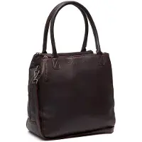 The Chesterfield Brand Leder Handtasche Umhängetasche Solvin Leather Shoulderbag Brown dunkelbraun