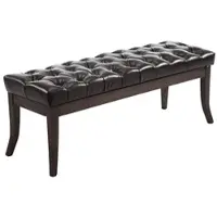 DELUKE Sitzbank CANNES Kunstleder Braun 150x38x46cm Dunkelbraun Sitzbank Flur Sitzhocker Esszimmerbank Polsterbank Schlafzimmer