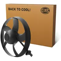 Hella 8EW 366 420-031 Lüfter Motorkühlung Kühlerlüfter für VW POLO (9N) Wasserkühler Ø324mm