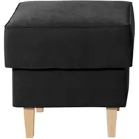 58 aufm Kessel HOCKER Karlen Bezug Veloursstoff Buche natur / schwarz