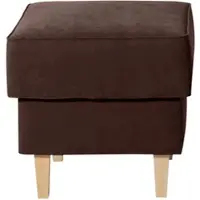 58 aufm Kessel HOCKER Karlen Bezug Veloursstoff Buche natur / braun