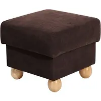 58 aufm Kessel HOCKER Kasha Bezug Veloursstoff Buche natur / braun | Gr.: onesize