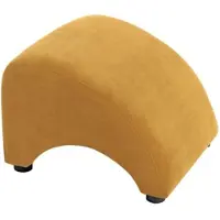 58 aufm Kessel POLSTERHOCKER Kajsa Velourstoff mais
