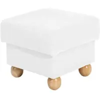 58 aufm Kessel HOCKER Kasha Bezug Veloursstoff Buche natur / creme