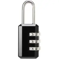 Sygonix SY-5044452 Vorhängeschloss 22 mm Schwarz Zahlenschloss