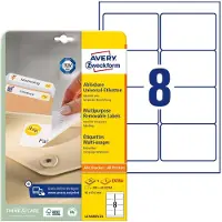 Avery Zweckform Universal-Etiketten, 96 x 63,5 mm, wiederablösbar, 200 + 40 Stück