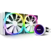 NZXT Kraken X63 RGB 280 mm AIO CPU-Flüssigkeitskühler - RL-KRX63-RW - Infinity Mirror Display, AM4 Ready, weiß, mit Aer RGB 2 Lüftern