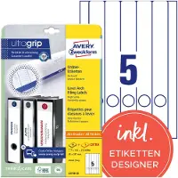 Avery Zweckform Ordner-Etiketten, ultragrip, 125 + 25 Stück