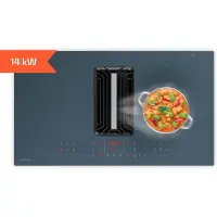Klarstein AirJet FlexPro Induktionskochfeld Mit Dunstabzug - Effizienz, 745 m³/h Luftstrom, 14 kW Leistung, 58 dB Leise, Touch-Steuerung, Flex-Zone, Anthrazit