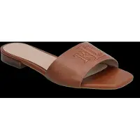 Ralph Lauren für Damen. 802959142002 Everley Zehentrenner-Sandalen aus braunem Leder (36), Wohnung, Keine, Lässig
