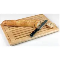 HorecaTraders Brotschneidebrett Rubberwood
