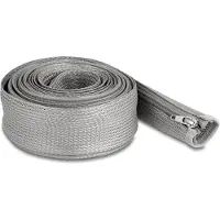 DeLOCK Geflechtschlauch mit Reißverschluss 3 m x 50 mm grau