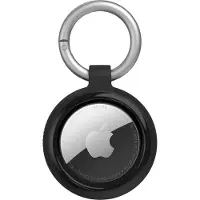 Otterbox Sleek Series Hülle für AirTag, stoßfeste, sturzsichere, robuste, dünne Schutzhülle für Apple AirTags, inklusive Karabiner, Schwarz