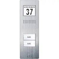 M-E ME Vistadoor Audio, Außenstation ADV220 2-Fam.-Haus, 3mm Edelstahl