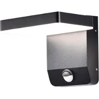V-TAC VT11020150B 20W LED Wandleuchte Sensor Schwarzer Körper Quadratisch 3000K IP65