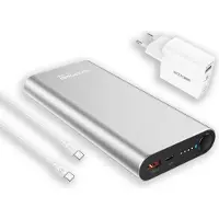 RealPower PB-20000PD, 20000 mAh, Lithium-Ion (Li-Ion), Quick Charge 3.0, Aluminium