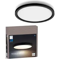 Philips Hue Aurelle Quadratische Deckenleuchte SQ L – White Ambiance (Schwarz, ohne Dimmschalter)