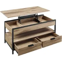 Vasagle Couchtisch, höhenverstellbarer Wohnzimmertisch, 50 x 100 x (48-63) cm