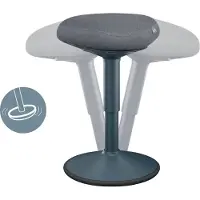 Leitz Ergo Active Sitzhocker mit Komfortsitz, Dunkelgrau