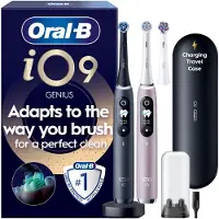 Oral-B - iO9 Electric Toothbrush - Black & Rose - 2-Pack