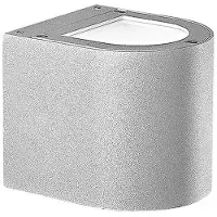 ROSSINI ILLUMINAZIONE Silberne LED-Applikation 9W Double Emission Round Grey 3000K IP65 - Rossini Group - Wandleuchte aus hochbeständigem Aluminium für den Außenbereich