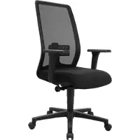 Topstar 539761 EUROSTAR 200 Bürodrehstuhl, Kunststoff, Schwarz/Schwarz, Standard