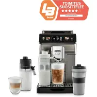 De'Longhi Kaffeevollautomat Eletta Explore ECAM 450.86.T, für Bohnen/Pulver, 1450 W, bis 1,8 l/300 g, Cold Extraction Technologie, titanfarben