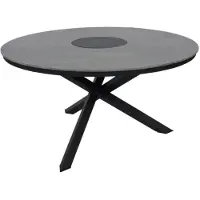 Brafab Esstisch Kenora 130 x 73 x 130 cm Aluminium Anthrazit Grau