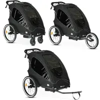 Deryan Luxe Fahrradanhänger – Jogger-Kinderwagen – Für 1 Kind – Schwarz